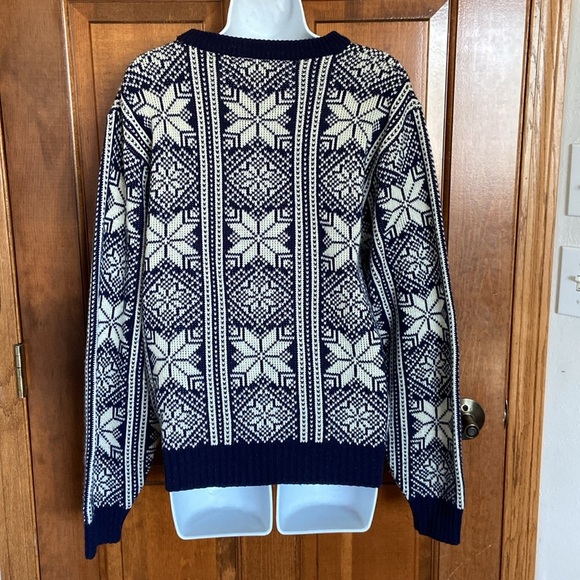 Vintage Steep Slopes Knit Ski Sweater Blue White Size Large Ski Outdoor - Picture 4 of 8